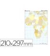 MAPA MUDO TEIDE COLOR DIN A4 AFRICA -POLITICO