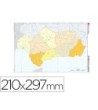 MAPA MUDO TEIDE COLOR DIN A4 ANDALUCIA POLITICO