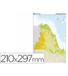 MAPA MUDO TEIDE COLOR DIN A4 CATALUÑA FISICO