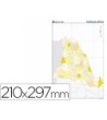 MAPA MUDO TEIDE COLOR DIN A4 CATALUÑA POLITICO