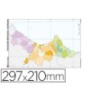 MAPA MUDO TEIDE COLOR DIN A4 COMUNIDAD VALENCIANA POLITICO