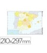 MAPA MUDO TEIDE COLOR DIN A4 ESPAÑA -POLITICO