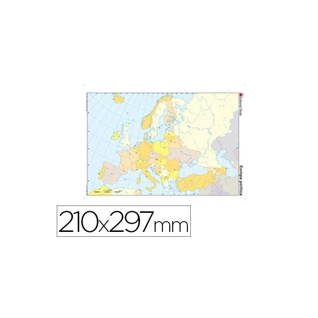 MAPA MUDO TEIDE COLOR DIN A4 EUROPA -POLITICO