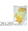 MAPA MUDO TEIDE COLOR DIN A4 ARAGON FISICO