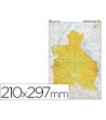MAPA MUDO TEIDE COLOR DIN A4 CASTILLA-LEON FISICO