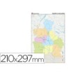 MAPA MUDO TEIDE COLOR DIN A4 CASTILLA-LEON POLITICO