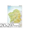 MAPA MUDO TEIDE COLOR DIN A4 GALICIA FISICO