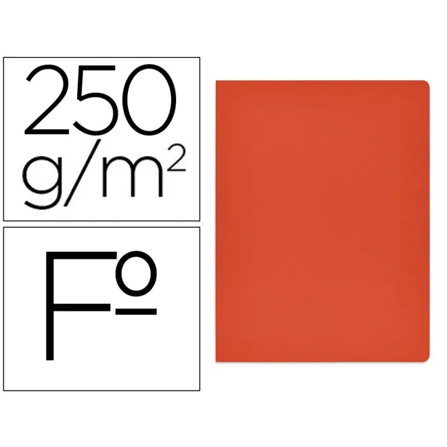 SUBCARPETA CARTULINA GIO SIMPLE INTENSO FOLIO ROJO 250G/M2