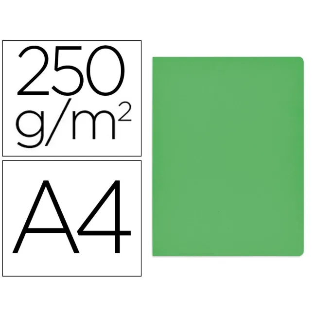 SUBCARPETA CARTULINA GIO SIMPLE INTENSO DIN A4 VERDE 250G/M2