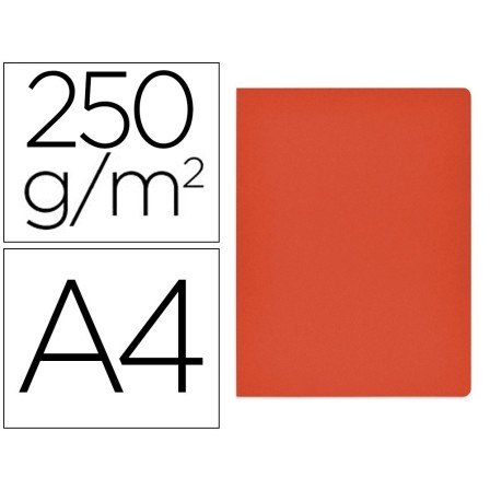SUBCARPETA CARTULINA GIO SIMPLE INTENSO DIN A4 ROJO 250G/M2