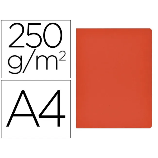 SUBCARPETA CARTULINA GIO SIMPLE INTENSO DIN A4 ROJO 250G/M2