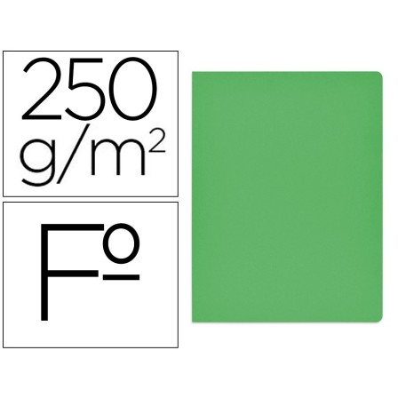 SUBCARPETA CARTULINA GIO SIMPLE INTENSO FOLIO VERDE 250G/M2