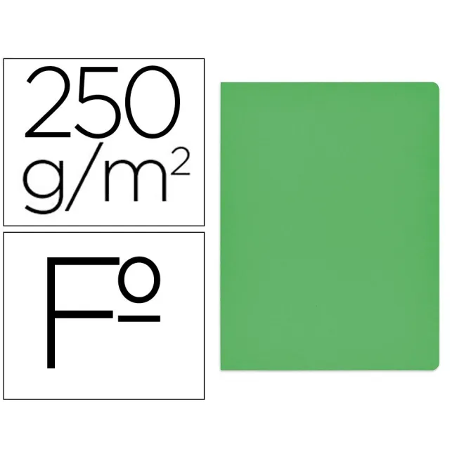 SUBCARPETA CARTULINA GIO SIMPLE INTENSO FOLIO VERDE 250G/M2