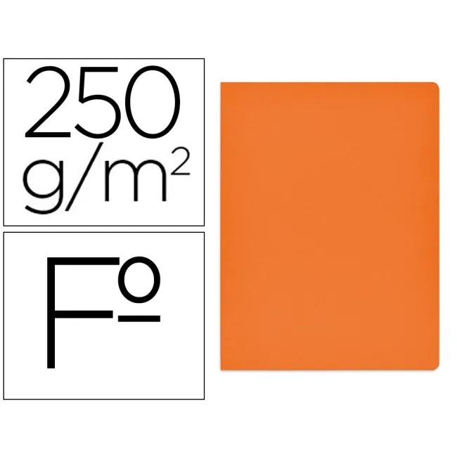SUBCARPETA CARTULINA GIO SIMPLE INTENSO FOLIO NARANJA 250G/M2