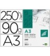 PAPEL DIBUJO LIDERPAPEL 297X420MM 90G/M2 VEGETAL