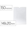 FUNDA PORTACARNET Q-CONNECT CUARTO 140 MICRAS PVC TRANSPARENTE 220X...