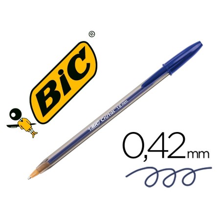 BOLIGRAFO BIC CRISTAL X-LARGE TINTA AZUL 1,6 MM