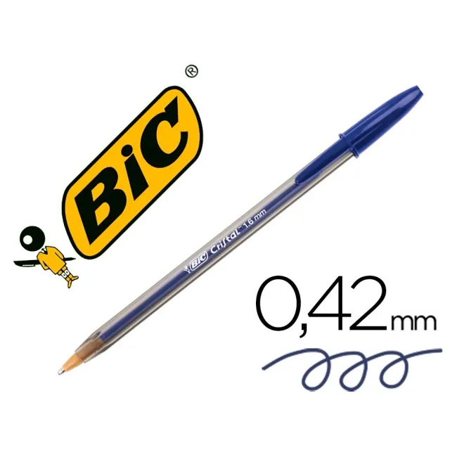 BOLIGRAFO BIC CRISTAL X-LARGE TINTA AZUL 1,6 MM