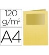 SUBCARPETA CARTULINA Q-CONNECT DIN A4 AMARILLA CON VENTANA TRANSPAR...