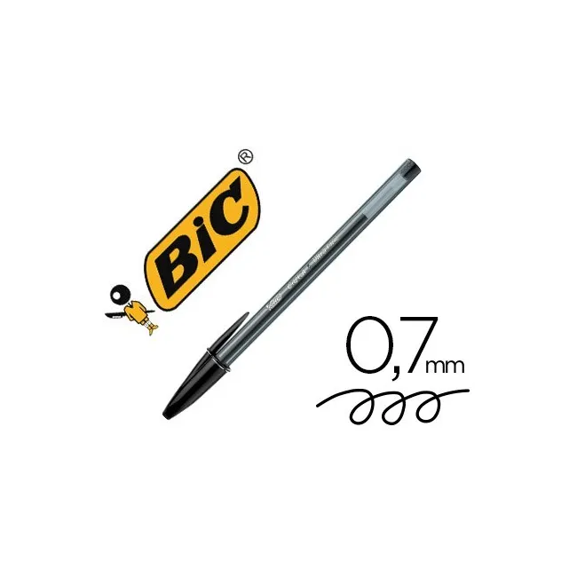 BOLIGRAFO BIC CRISTAL ULTRAFINE PUNTA FORMA AGUJA 0,7 MM NEGRO