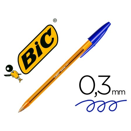 BOLIGRAFO BIC CRISTAL PUNTA FINA AZUL