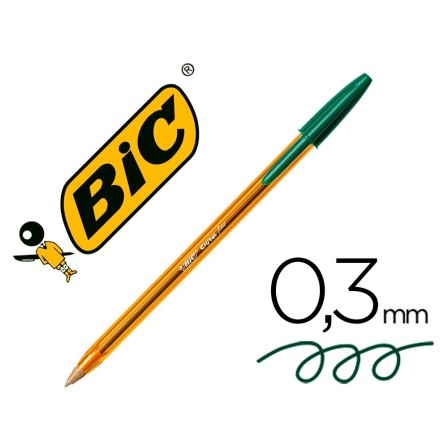 BOLIGRAFO BIC CRISTAL PUNTA FINA VERDE