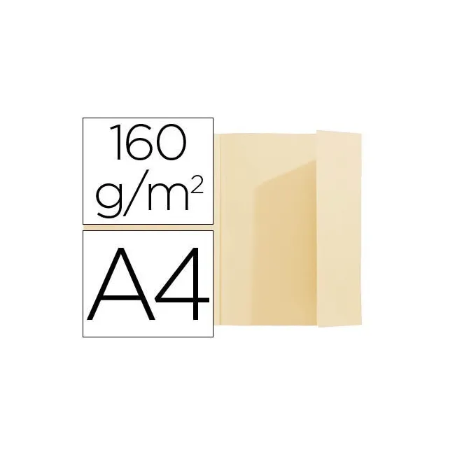 SUBCARPETA EXACOMPTA DIN A4 CREMA 160G/M2 CON SOLAPA INTERIOR