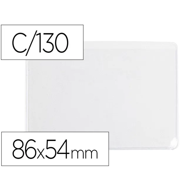 FUNDA PORTADOCUMENTO Q-CONNECT DNI 130 MICRAS PVC TRANSPARENTE CON ...