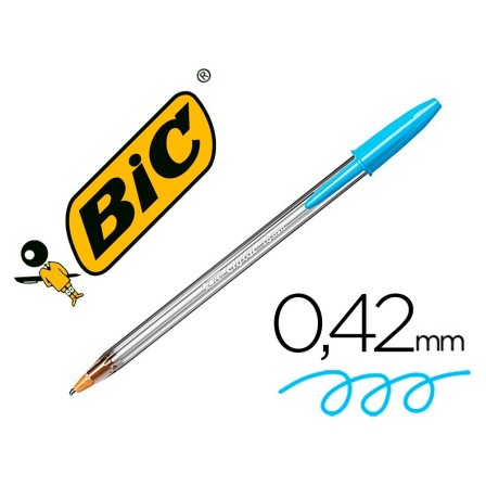 BOLIGRAFO BIC CRISTAL LARGE FASHION TURQUESA PUNTA 1,6 MM
