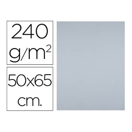 CARTULINA LIDERPAPEL 50X65 CM 180 GR GRIS UNIDAD