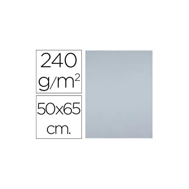CARTULINA LIDERPAPEL 50X65 CM 180 GR GRIS UNIDAD