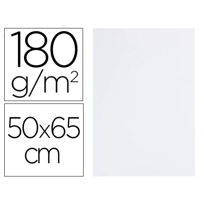 CARTULINA LIDERPAPEL 50X65 CM 180G/M2 BLANCO