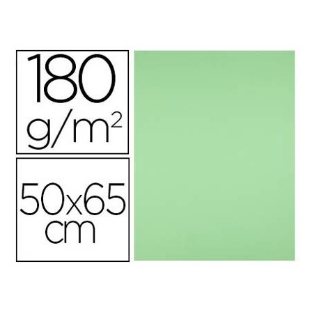 CARTULINA LIDERPAPEL 50X65 CM VERDE PISTACHO 180 GR -UNIDAD