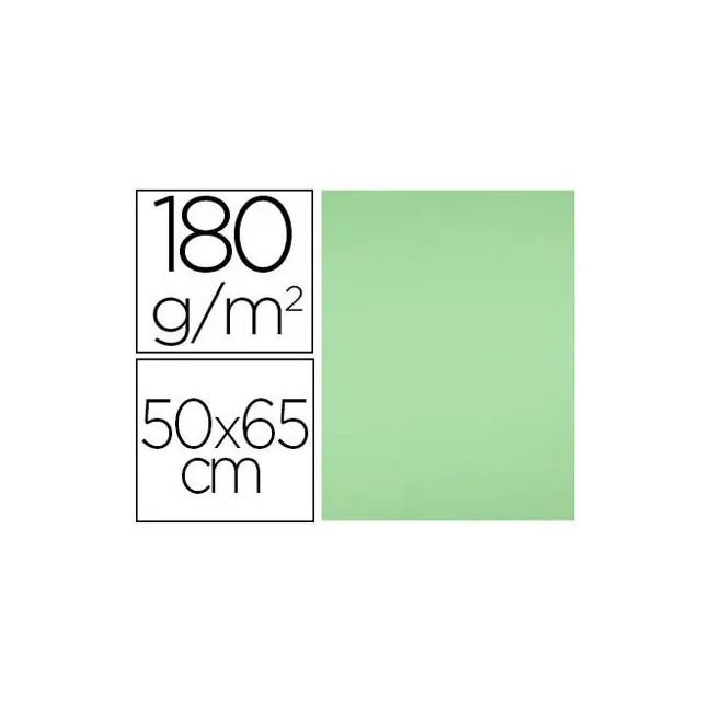 CARTULINA LIDERPAPEL 50X65 CM VERDE PISTACHO 180 GR -UNIDAD