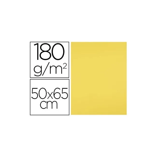 CARTULINA LIDERPAPEL 50X65 CM 180G/M2 AMARILLO LIMON