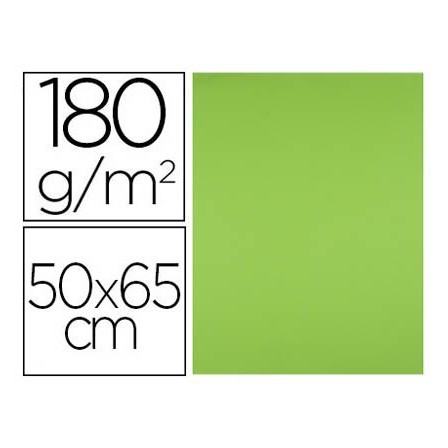 CARTULINA LIDERPAPEL 50X65 CM 180G/M2 VERDE HIERBA