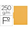 SUBCARPETA CARTULINA GIO FOLIO PESTAÑA CENTRAL 250 G/M2 AMARILLO
