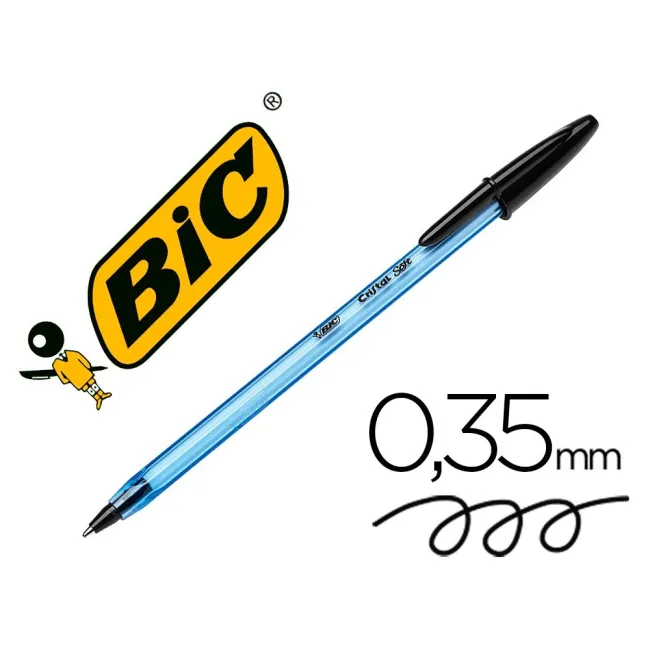 BOLIGRAFO BIC CRISTAL SOFT NEGRO PUNTA DE 1,2 MM