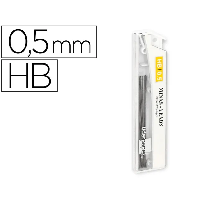 MINAS LIDERPAPEL GRAFITO 0.5 MM HB TUBO DE 12 MINAS