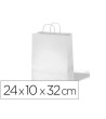 BOLSA DE PAPEL BASIKA CELULOSA BLANCO ASA RETORCIDA TAMAÑO "S" 240X...