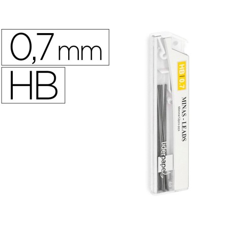 MINAS LIDERPAPEL GRAFITO 0.7 MM HB TUBO DE 12 MINAS