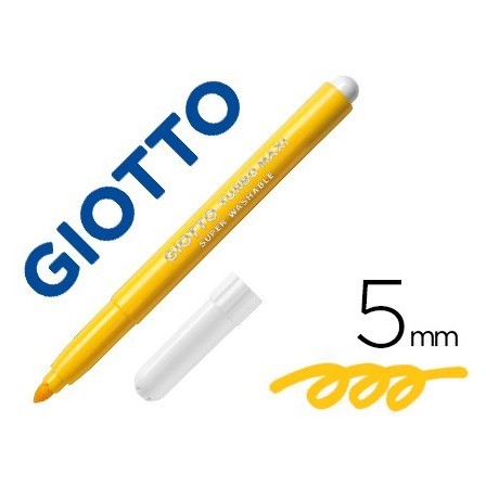 ROTULADOR GIOTTO TURBO MAXI LAVABLE CON PUNTA BLOQUEADA UNICOLOR AM...