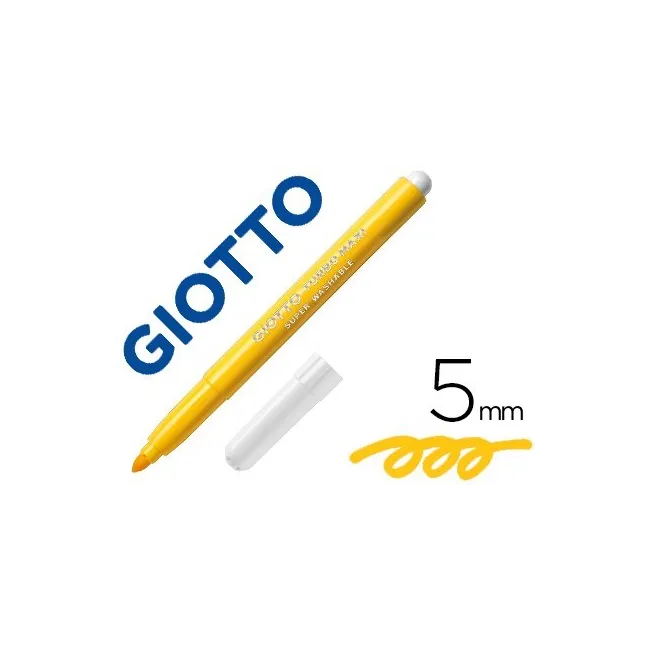 ROTULADOR GIOTTO TURBO MAXI LAVABLE CON PUNTA BLOQUEADA UNICOLOR AM...