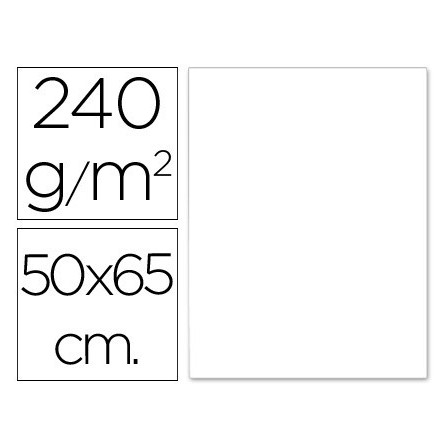 CARTULINA LIDERPAPEL 50X65 CM 240G/M2 BLANCO