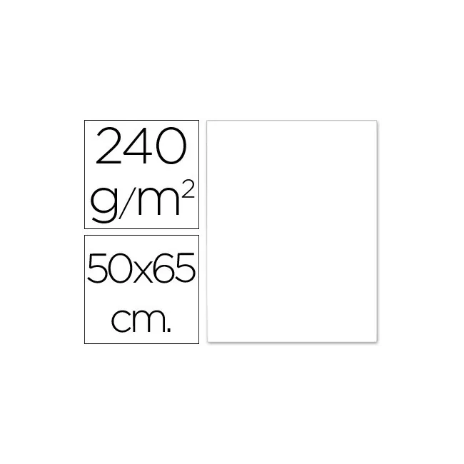 CARTULINA LIDERPAPEL 50X65 CM 240G/M2 BLANCO