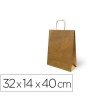 BOLSA DE PAPEL BASIKA KRAFT RECICLADO ASA RETORCIDA LISO NATURAL TA...