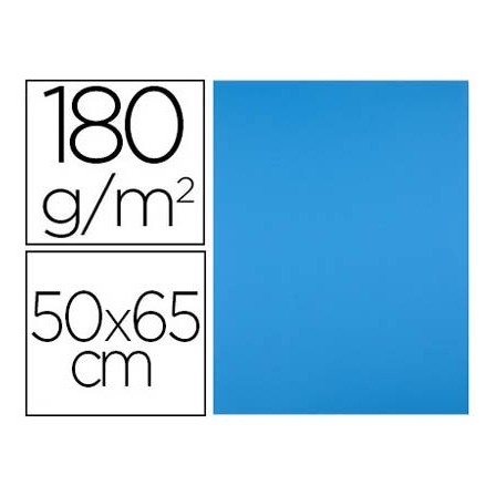 CARTULINA LIDERPAPEL 50X65 CM 180G/M2 AZUL