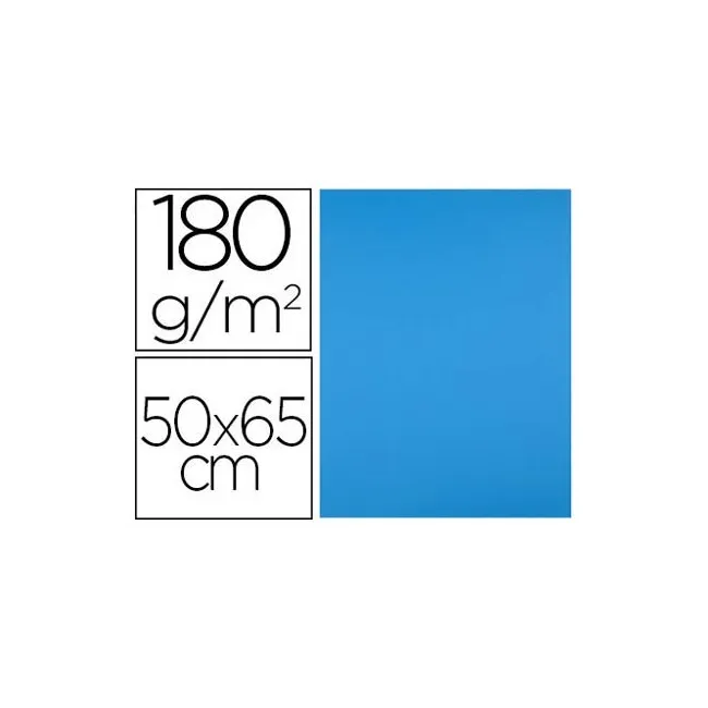 CARTULINA LIDERPAPEL 50X65 CM 180G/M2 AZUL