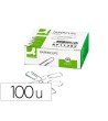 CLIPS NIQUELADOS Q-CONNECT N 1 PICOS 20 MM PUNTA CAJA DE 100 UNIDADES