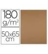 CARTULINA LIDERPAPEL 50X65 CM 180 GR MARRON ESCOLAR UNIDAD